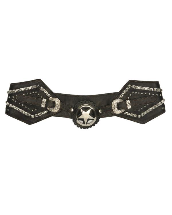 CINTURA IN PELLE BORCHIATA CHRISTINA LIMITED CALF BLACK