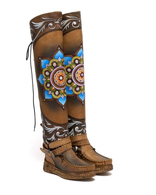 STIVALE INDIANINO CON ZEPPA LUCY BUFFALO BROWN LIMITED