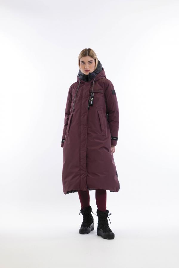MAXI PARKA BICOLORE