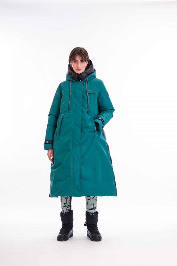 MAXI PARKA BICOLORE
